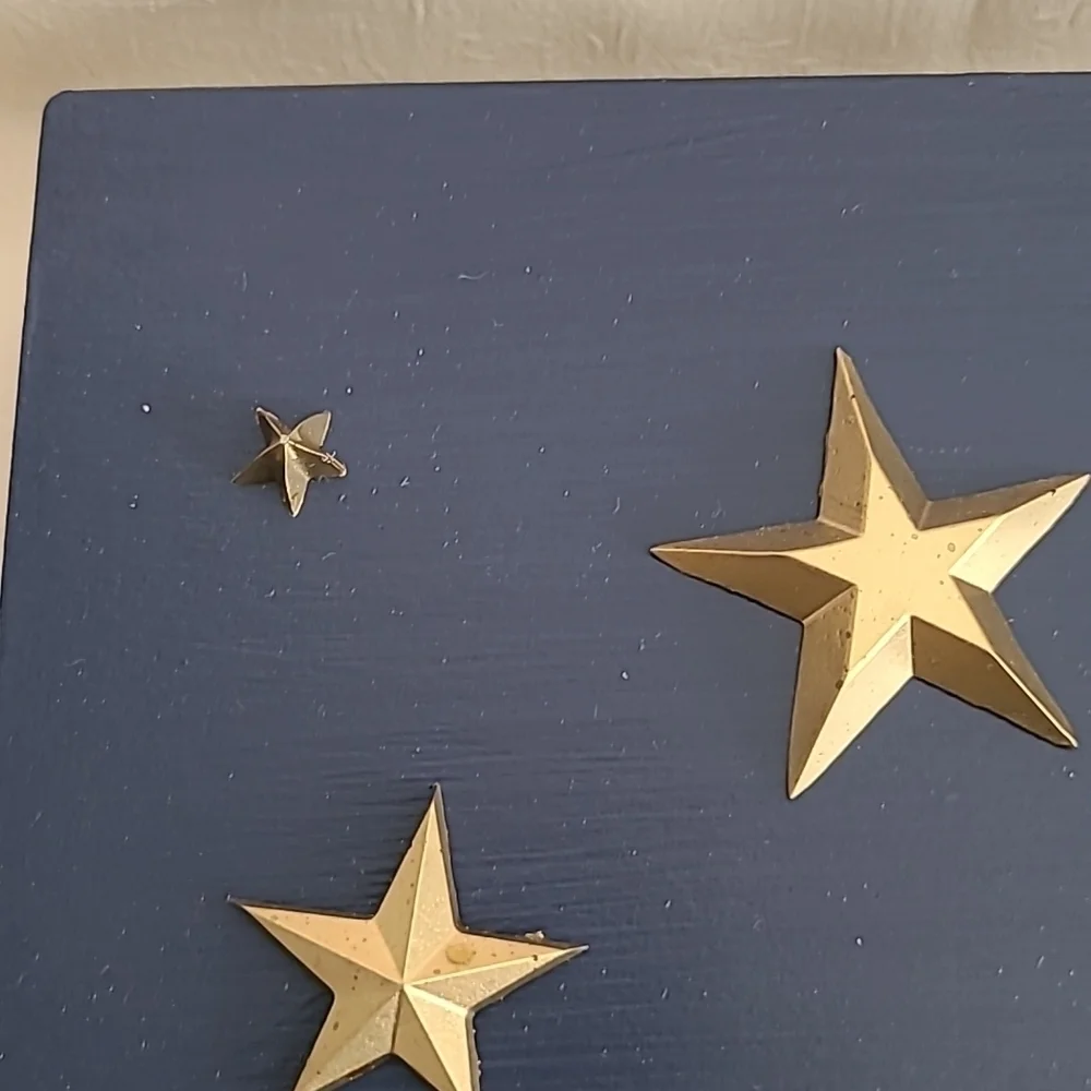 HANDCRAFTED & DECORATED MOON & STAR WOODEN BOX